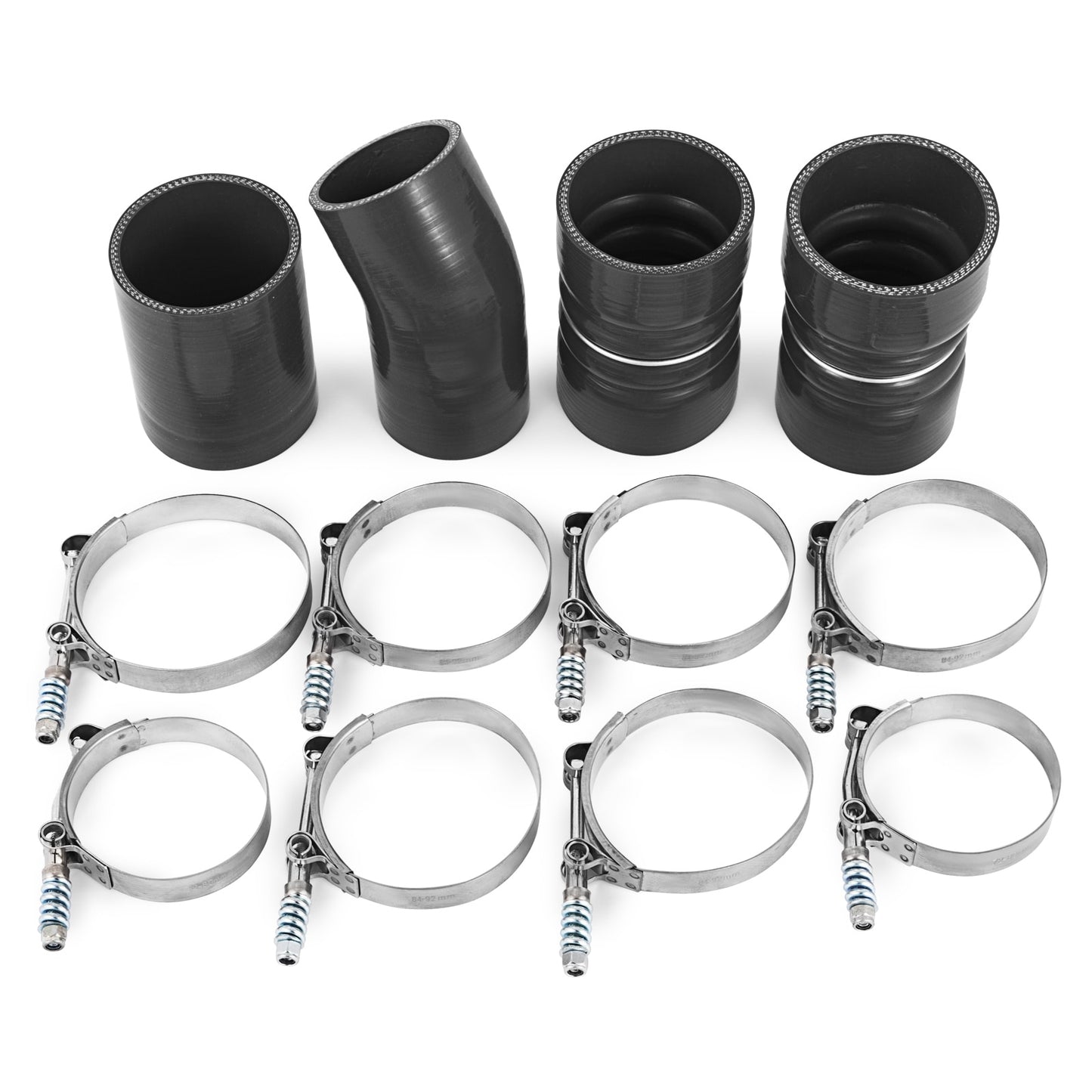 Red/Silver Silicone Turbo Intercooler Pipe Boot Kit CAC Tubes Piping Boost Hoses Kits for 03-07 Ford 6.0L Powerstroke